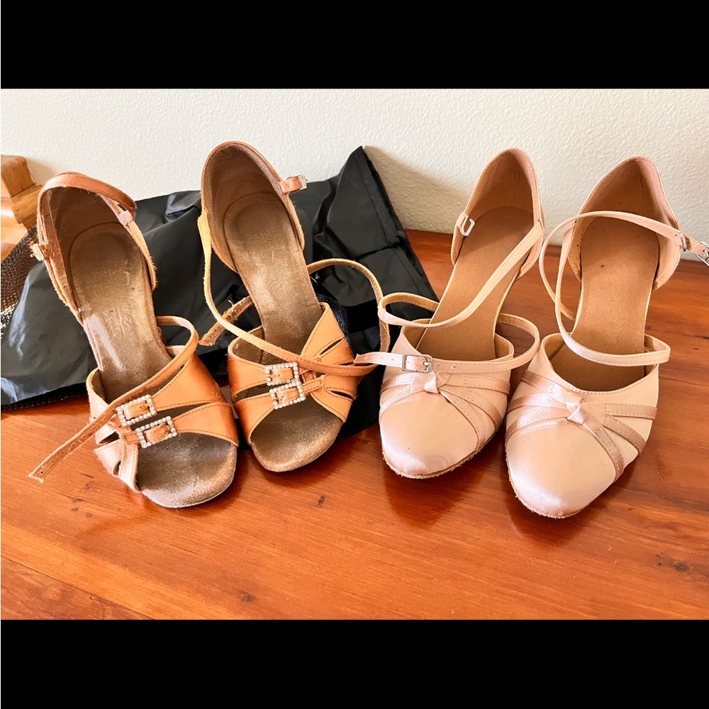 Size 6.5 latin and smooth ballroom dance competition shoes
